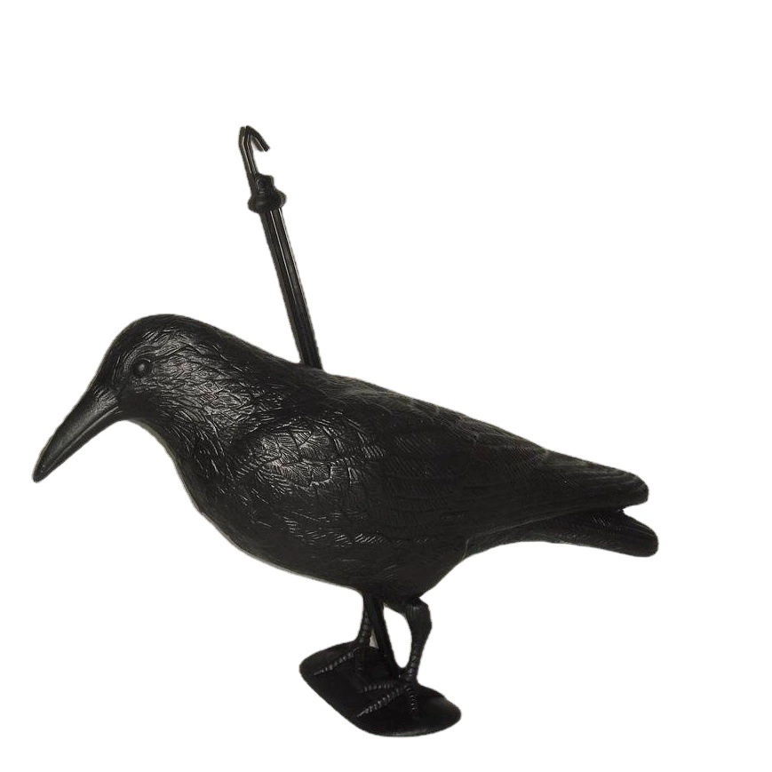 Сад Открытый Стоящие Ноги Демонтаж Вокализированный Фестиваль Всех Черных Призраков Рождественские Украшения Флокирование Приманки Напугать Отпугивание Птиц Ворона