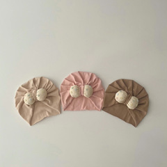 秋南 韓國嬰兒帽子2024可愛超萌ins女寶寶囪門新生兒寶寶胎帽批發