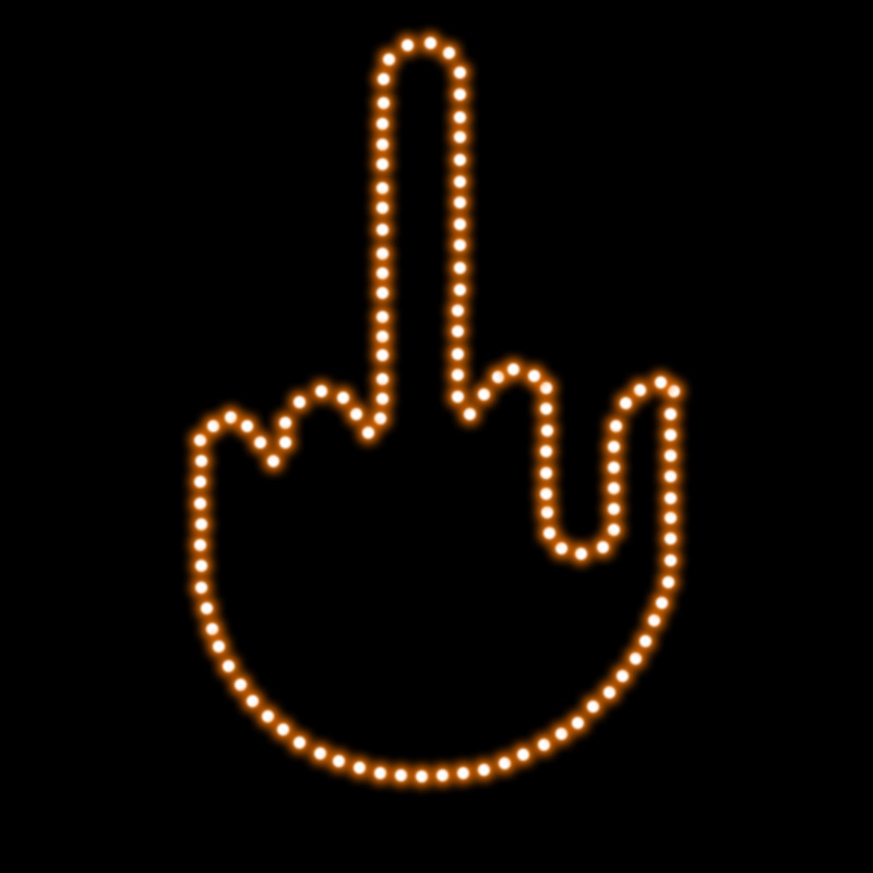 Lámpara de señal de dedo de automóvil transfronteriza, lámpara de advertencia multifuncional para automóviles, lámpara de mano interactiva anti-colisión trasera