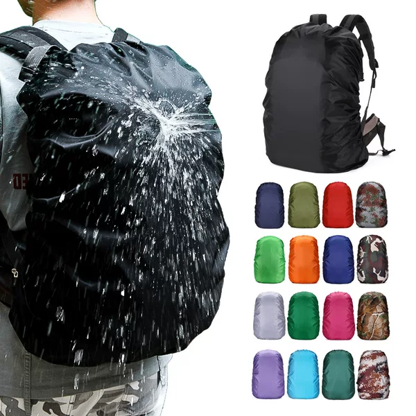 Factory custom logo backpack rain cover outdoor mountaineering backpack waterproof cover schoolbag dust cover 20-80 liters