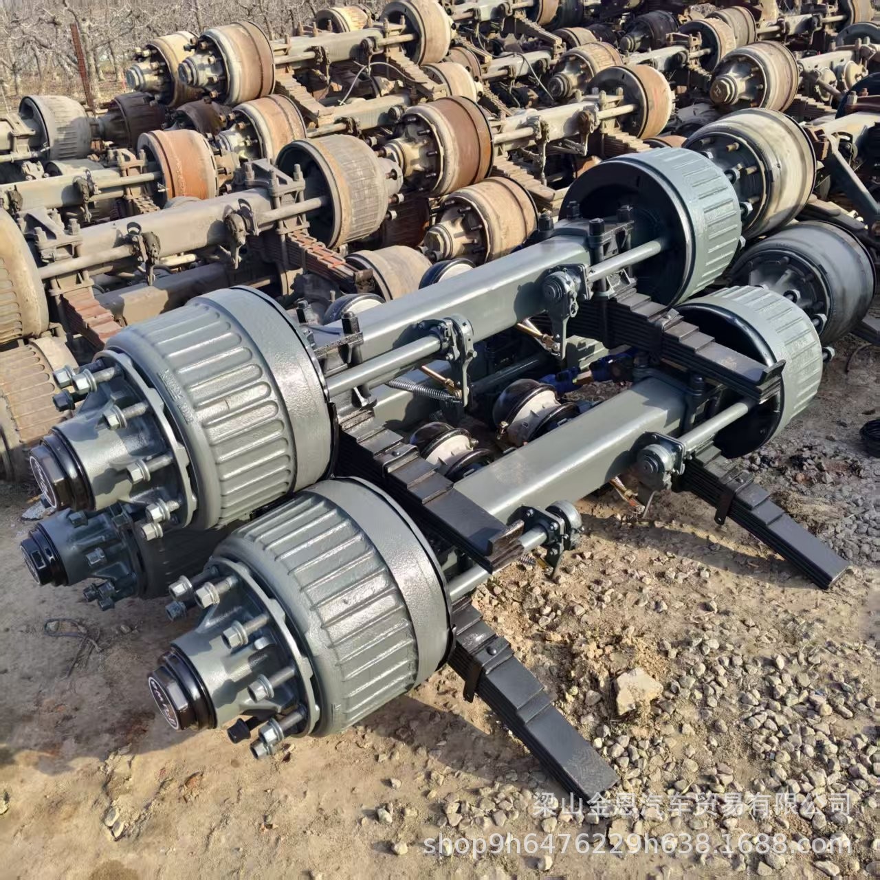 Export and Sale of Used Fuhua Bridge Assemblies, Used Bpw Axles, and Second-Hand Lowbed Semi-Trailer Axles