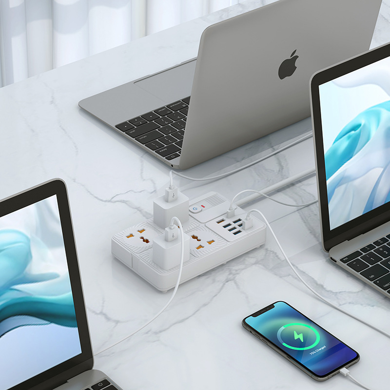 Enchufe de enchufe universal 12 en 1 con enchufe de carga rápida 8USB-C intercambiable