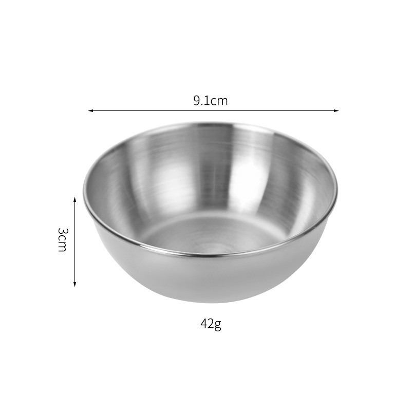 ステンレス製調味料皿、鍋バーベキューショップ、金色のディップ皿、家庭用丸型醤油皿、キッチン用玉ねぎとニンニクの調味料皿|undefined