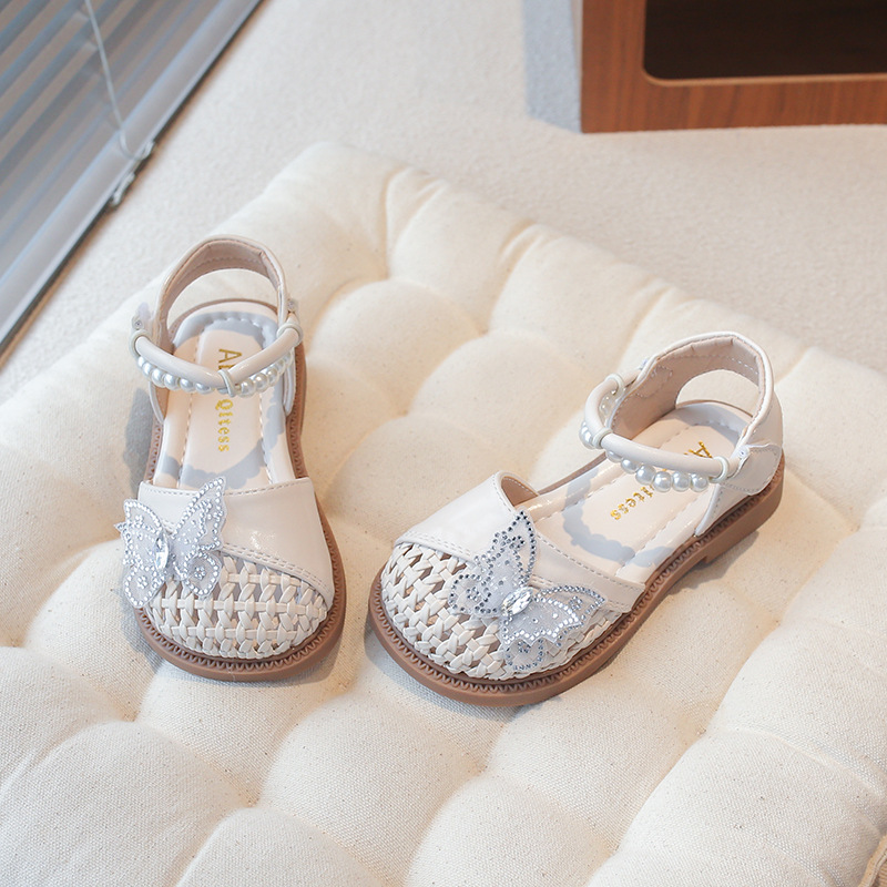 Zapatos de perlas huecas para niñas, 2026 verano, nuevos zapatos infantiles de moda universal, zapatos de princesa, sandalias image 7