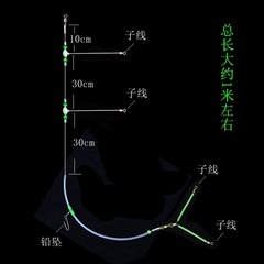 夜光单珠天平钓组 白果子黄鱼鳗鱼海钓船钓 钓组