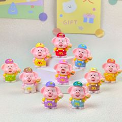麦当当小猪 diy饰品树脂配件车摆件钥匙扣潮玩批发创意萌粒卡通盲