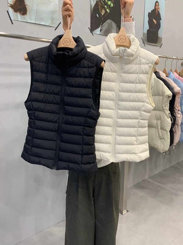 2025新款修身排骨羽绒马甲女内搭轻薄立领显瘦百搭白鸭绒背心外套|undefined