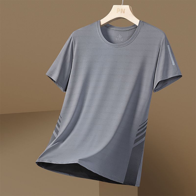 Regular Sleeve Sleeve Type Polyester Fabric Type Wholesale Men's Polyester Basic Simple Style Solid Color Short Sleeve Men's T-shirt