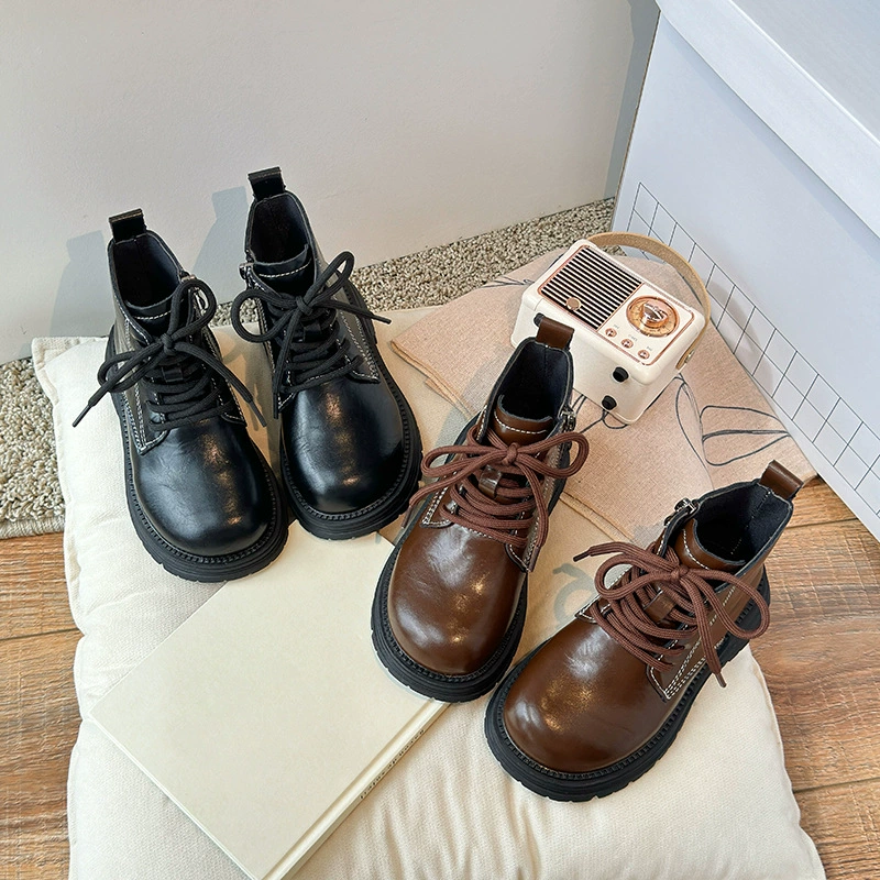 Женская обувь Martin сапоги весна и осень 2024 детские сапоги осень новая девушка мода короткие сапоги мягкая подошва кожаные сапоги