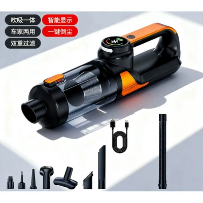 with super powerful suction, suitable for car | Tozsoranlar - customized-lb-139-brushless-vacuum-cleaner-small-floor-brush-in-black-orange-decorative-parts-111v