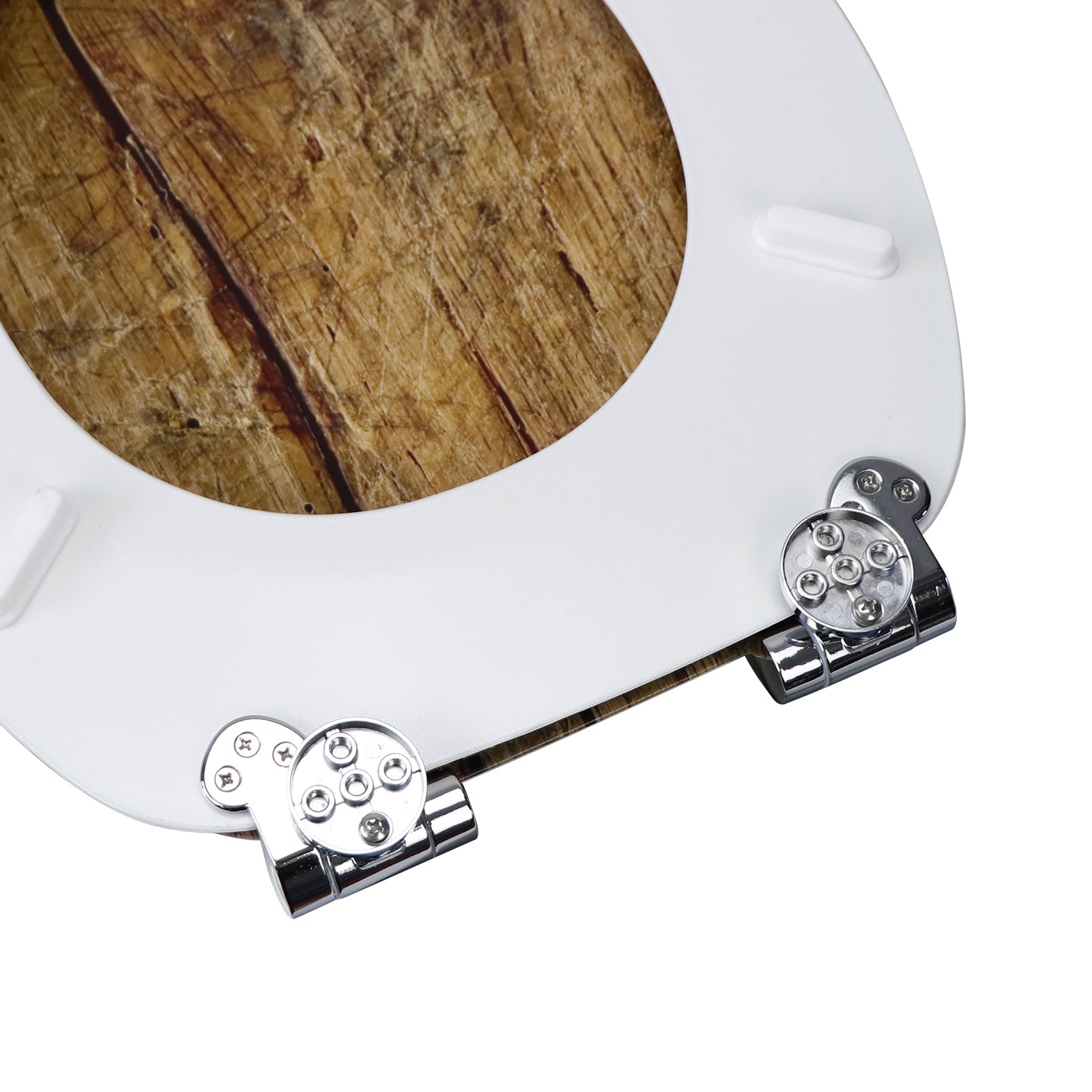 Fábrica directa tablero de densidad madera MDF cubierta de inodoro pvc pegado con patrón de madera caída lenta image 5