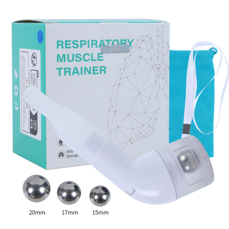 Amazon equipo de entrenamiento de respiración profunda transfronteriza boquilla pulmonar flauta pulmonar instrumento de tres bolas de doble propósito entrenador de capacidad pulmonar