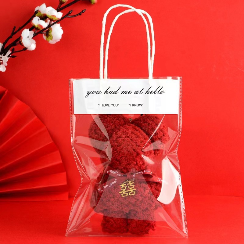 Coral velvet bear towel hand gift box wedding return bridal kindergarten gift towel factory customization