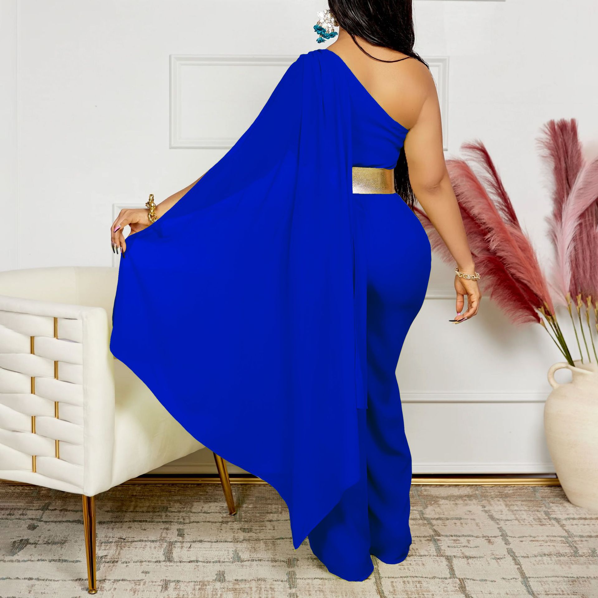 595g Weight Asymmetrical Sleeve Sleeve Length Full Length Pants Length Spandex, Polyester Fabric Type High Waist Waist Line Jumpsuits Pants Type Stretchy Elasticity Bodysuits Tops Type Holiday, Cocktail Party Occasion Slim Fit Type Solid Color Pattern Summer, Spring Season Women's Gender Sexy, Streetwear Style Women's Holiday Cocktail Party Bodysuits Sexy Streetwear Solid Color Full Length Jumpsuits 31
