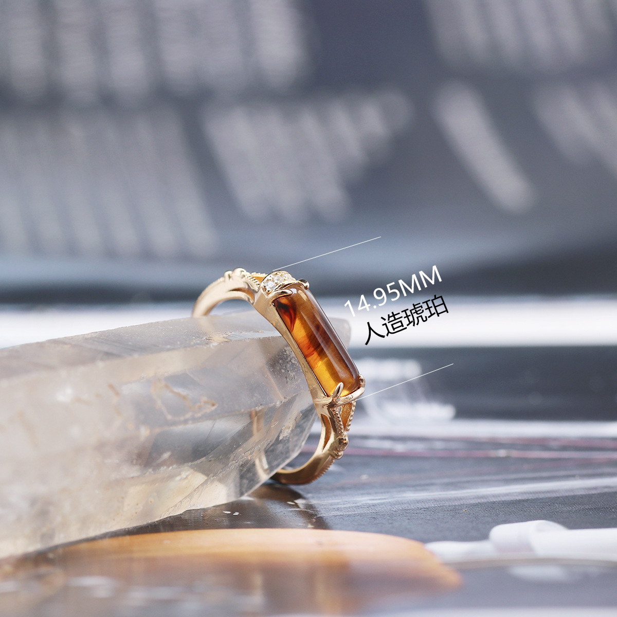 1g Weight Amberoid Inlay Material Charms, Rings Classification 1 Piece Quantity Daily Occasion 925 Sterling Silver Material Geometric Pattern All Seasons Season Women's Gender Casual, Retro Style Agete Christmas Limited Amberoid Rings Pendants New Wholesale 925 Sterling Silver Gold Plated Personality Retro Necklace 2