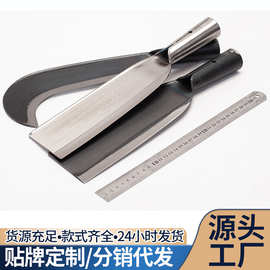 厂家直供不锈钢柴刀甘蔗刀弯刀不锈钢农用宽扇镰刀开山弯刀砍竹刀