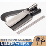 厂家直供楚婉不锈钢柴刀甘蔗刀弯刀不锈钢农用宽扇镰刀开山弯刀