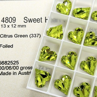 Austrian Crystal 4809 Manicure Diamond Crooked Heart Huazi Diamond Jewelry Pointed Bottom Fancy Stone Shijia Genuine