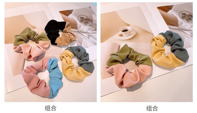 Korean Simple Color Matching Macaron Hair Scrunchies display picture 22