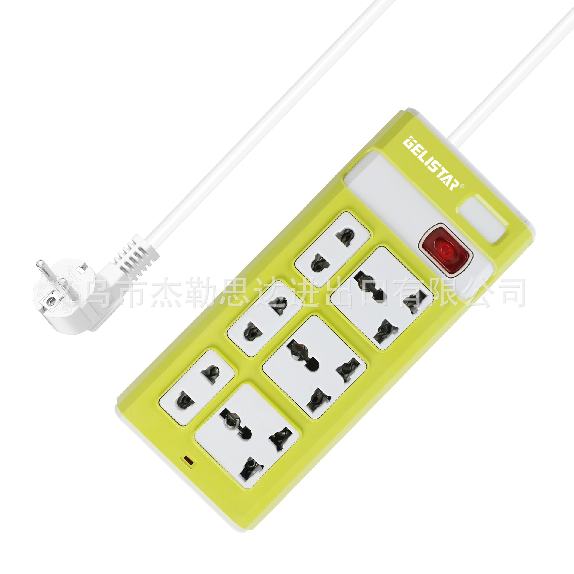 厂家供应外贸出口6孔插板2米带开关万能孔插排家用电源插