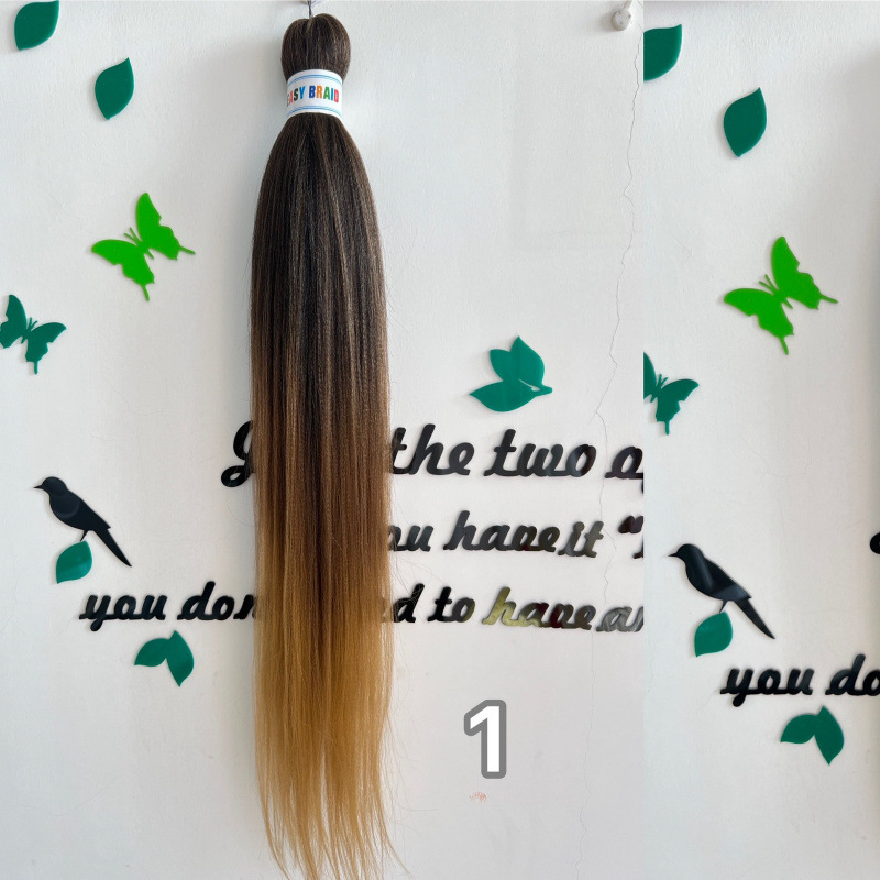 Fijo de baja temperatura de agua caliente FR Easy Braid Fibra química Trenza sucia Multicolor Negro Pechón suave y esponjoso