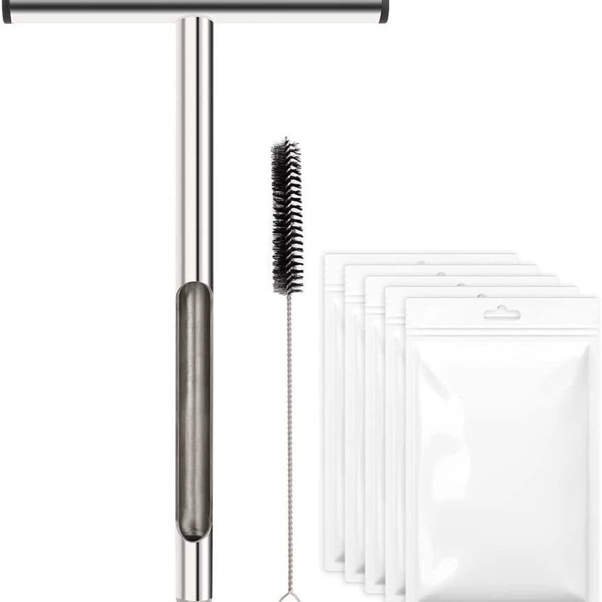 12,2-дюймовый образец почвы из нержавеющей стали, комплект 5 мешков для тестирования почвы с ручкой T и 1 щетка