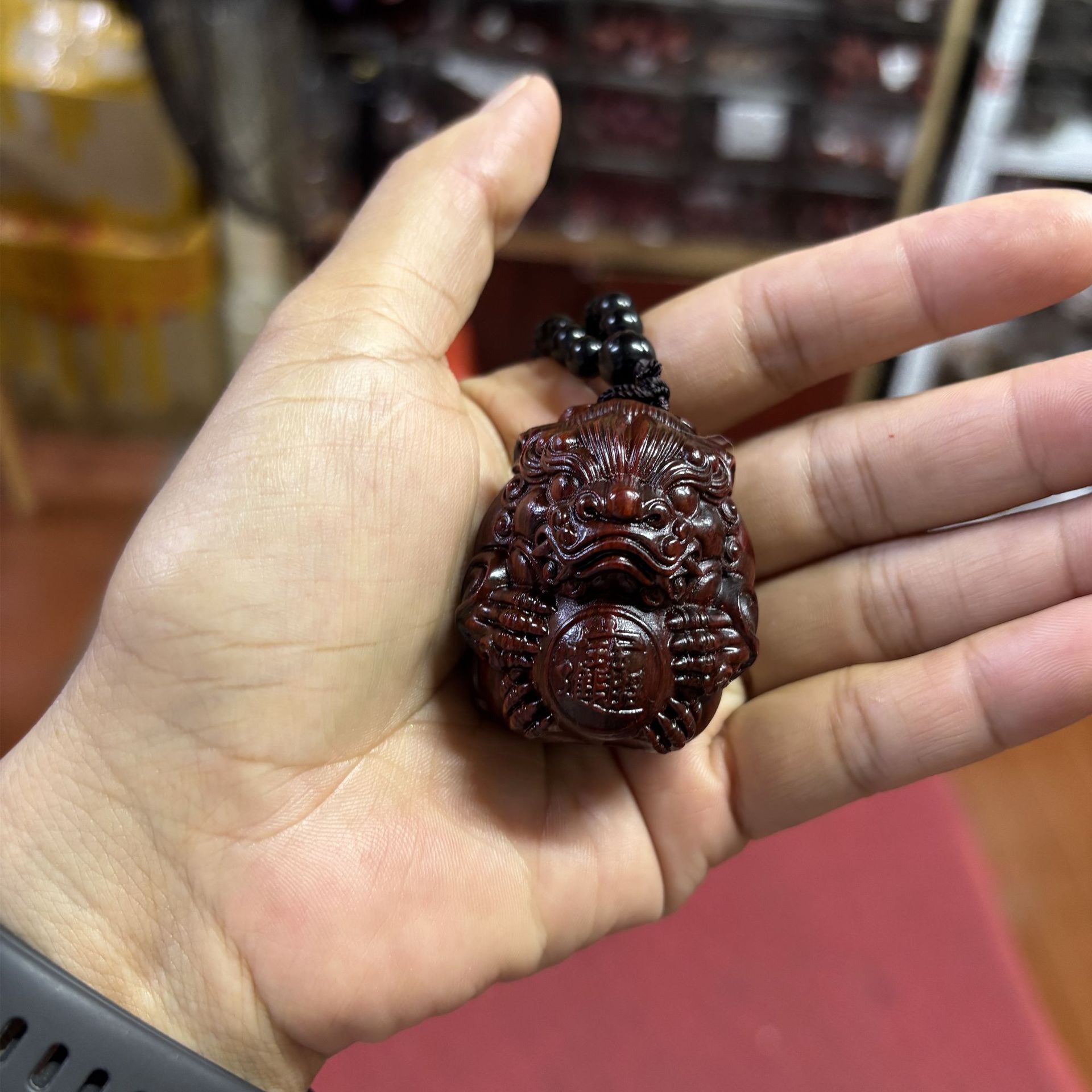 小叶紫檀木葫芦手把件十二生肖挂件工艺品动物人物把把壶貔貅直播