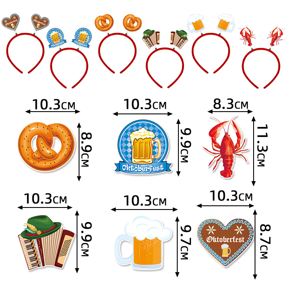 Nuevo estilo transfronterizo de octubre Oktoberfest decoración de fiesta diadema accesorios fotográficos decoración de ambiente Oktoberfest