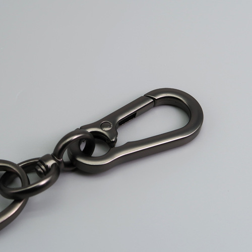 Zinc alloy spring buckle anti-lost horseshoe buckle universal men's waist hanging carabiner metal car key chain buckle