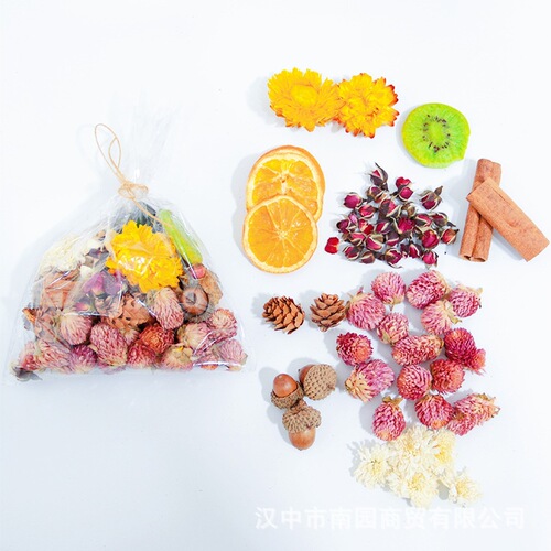 Dried flowers and dried fruit sachets, aromatherapy bags, decorative ornaments, Halloween candles, diy material bags, handmade flower embossing