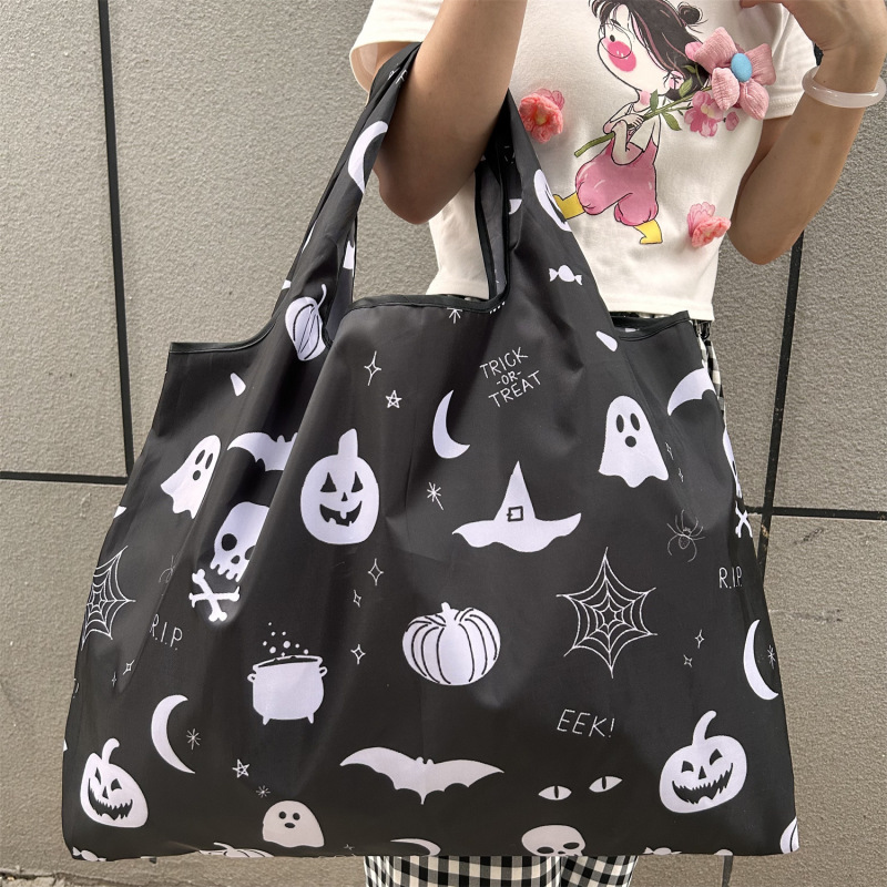 新型アニメ折りたたみ式環境保護旅行袋携帯スーパー大容量シングルショルダーバッグ女性用トートバッグ|undefined