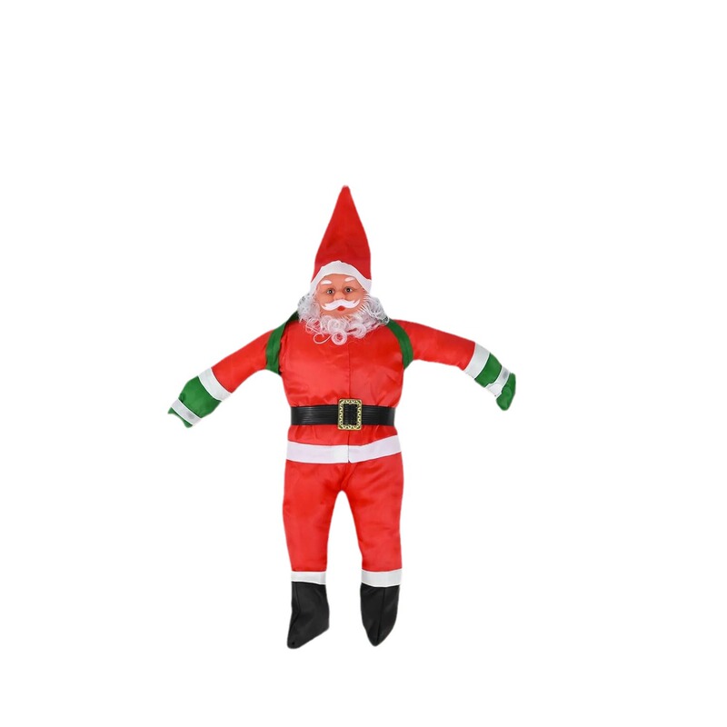 クリスマス装飾サンタクロースはしご灯串幻彩RGB灯串屋外クリスマス装飾階段灯|undefined