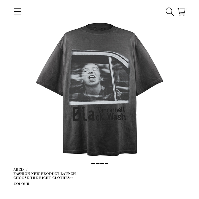 アメリカのヒップホップのキャラクタープリント半袖tシャツ男性oversizeゆったり春夏新作カップル半袖シャツ