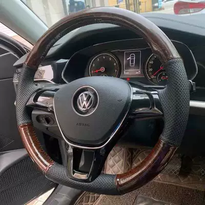 Steering wheel cover Cover Leather Hand-stitched Tuguan - peach-wood-color-matching-default-items