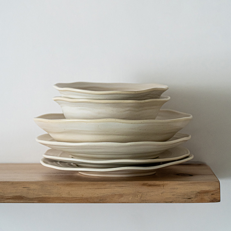 도매 북유럽 접시, 가정용 맞춤형 복고풍 세라믹 식기, 오래된 나비, 창의적인 레스토랑 그릇 및 접시