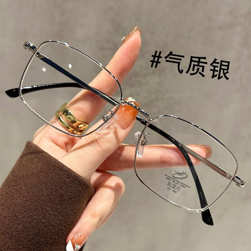 超轻9g金丝方框眼镜女近视可配度数时尚显脸小镜框高智感素颜眼睛|undefined