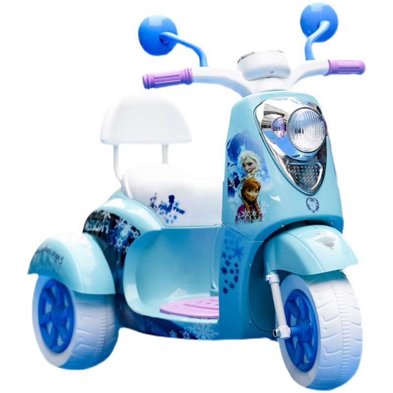 Ltm Ice and Snow Romance motocicleta eléctrica para niños, niños y niñas pueden sentarse y cargar triciclo para bebés coche de batería
