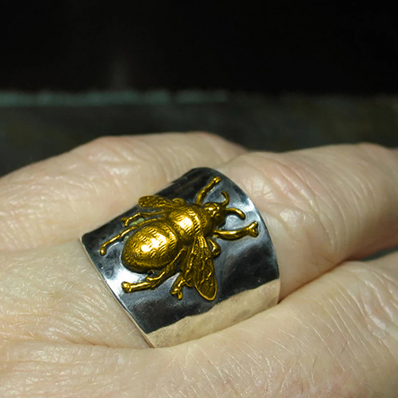Alloy Material Retro Simple Style Geometric Insect Alloy Plating Unisex Rings