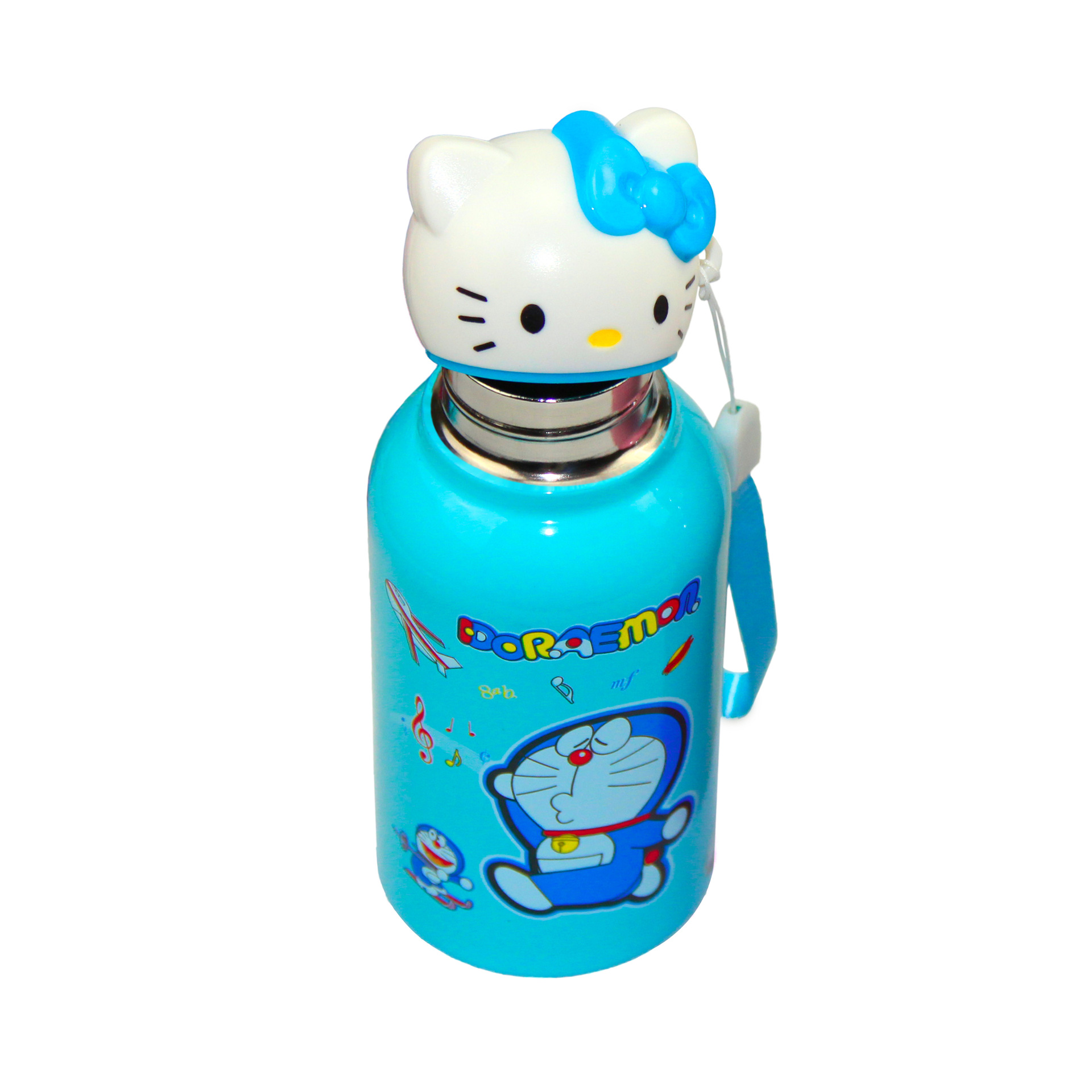 Recién lanzado de doble capa de acero inoxidable 304 cabeza de gato taza termo publicidad de regalo de coche deportes para niños taza de agua portátil