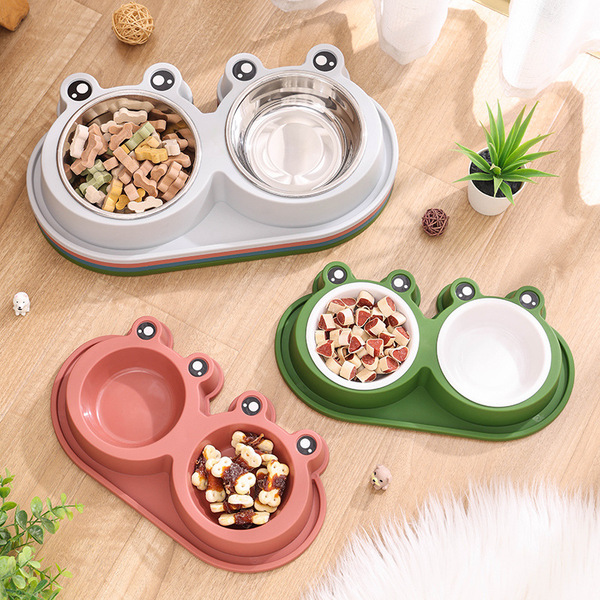 Plastic cartoon large anti -ant frog bowl pet bowl cats and dog food…