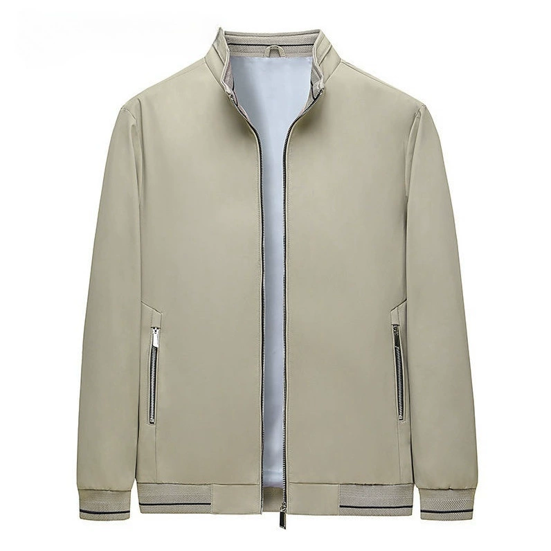 Новая весна и осень 2025 года средний и пожилой бизнес повседневные мужские куртки папа средний возраст воротник куртка