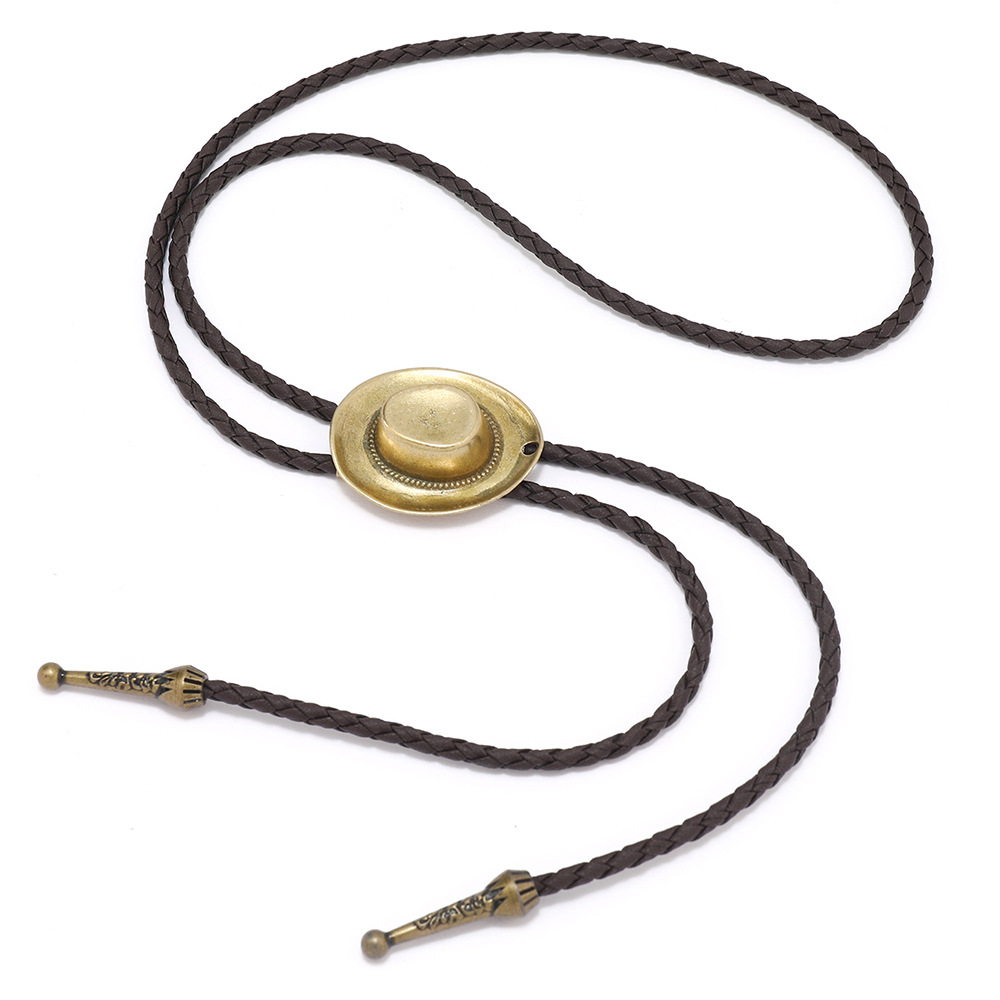 30g Weight Zinc Alloy Pendant Material Necklace Classification Leather Rope Chain Material 1 Piece Quantity Casual Occasion rope, Zinc alloy Material hat Pattern Unisex Gender Retro, Punk Style Retro Punk Hat Rope Zinc Alloy Unisex Necklace 6