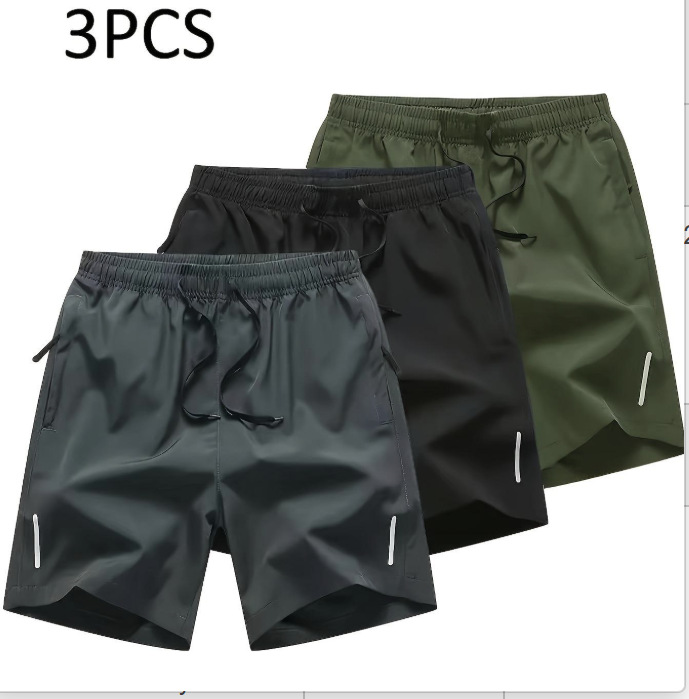 Pantalones Cortos Deportivos para Hombre XXS-3XL de Poliéster con Bolsillo con Cremallera