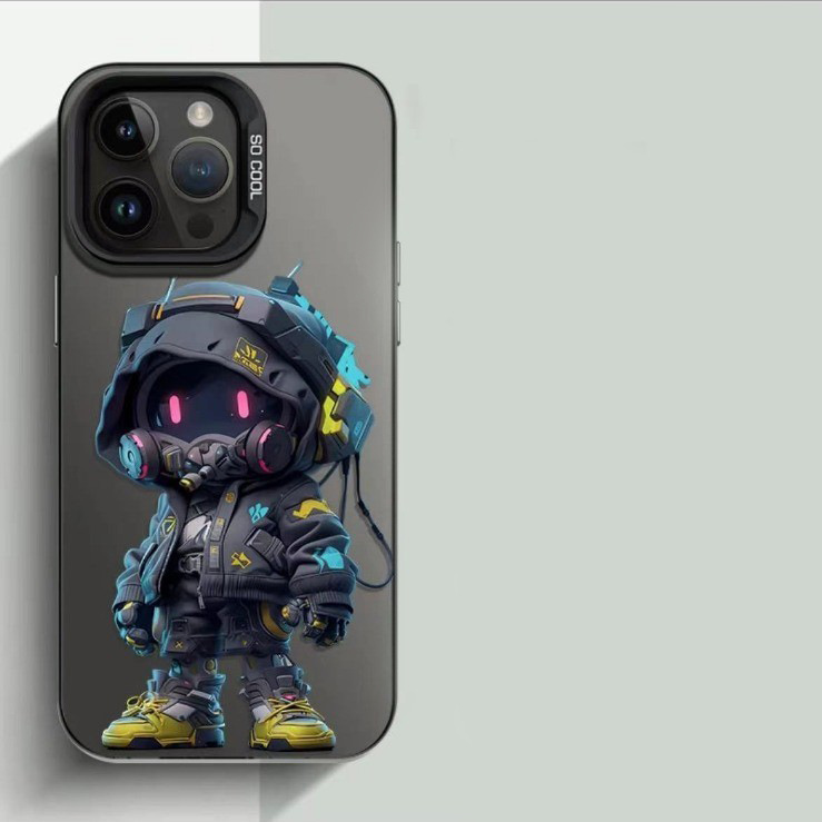 Stylish Silver Mech Phone Case For Iphone Protective Cover_voghion.com