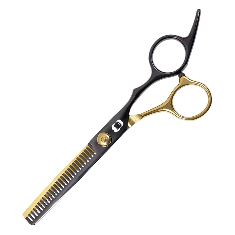 Tijeras de peluquería al por mayor de fábrica, tijeras de peluquería, flequillo plano, corte de pelo fino, corte de dientes, tijeras de oro negro, juego de corte de pelo