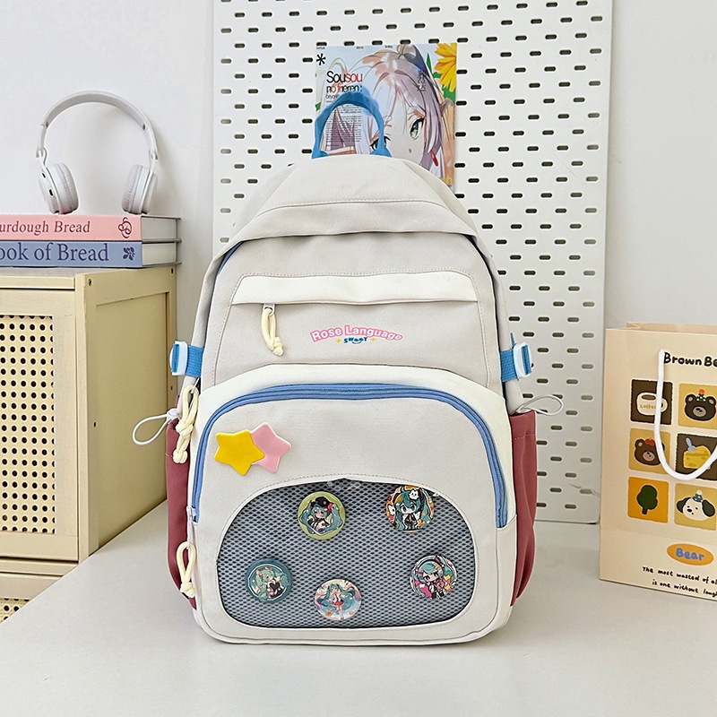 Mochila para estudiantes de secundaria, estudiantes de primaria, estudiantes de tercer a sexto grado, estilo universitario ligero, mochila de alto valor, mochila de gran capacidad