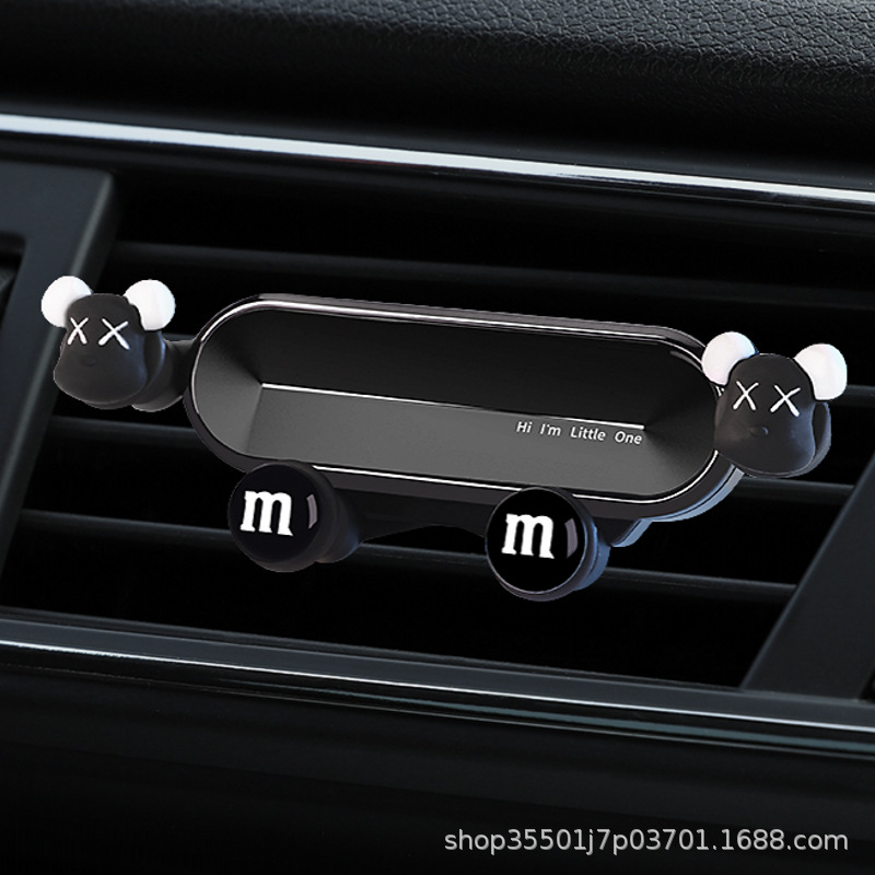 Coche soporte de teléfono móvil coche de navegación 2023 nuevo lindo conejo coche salida de aire coche soporte fijo marco