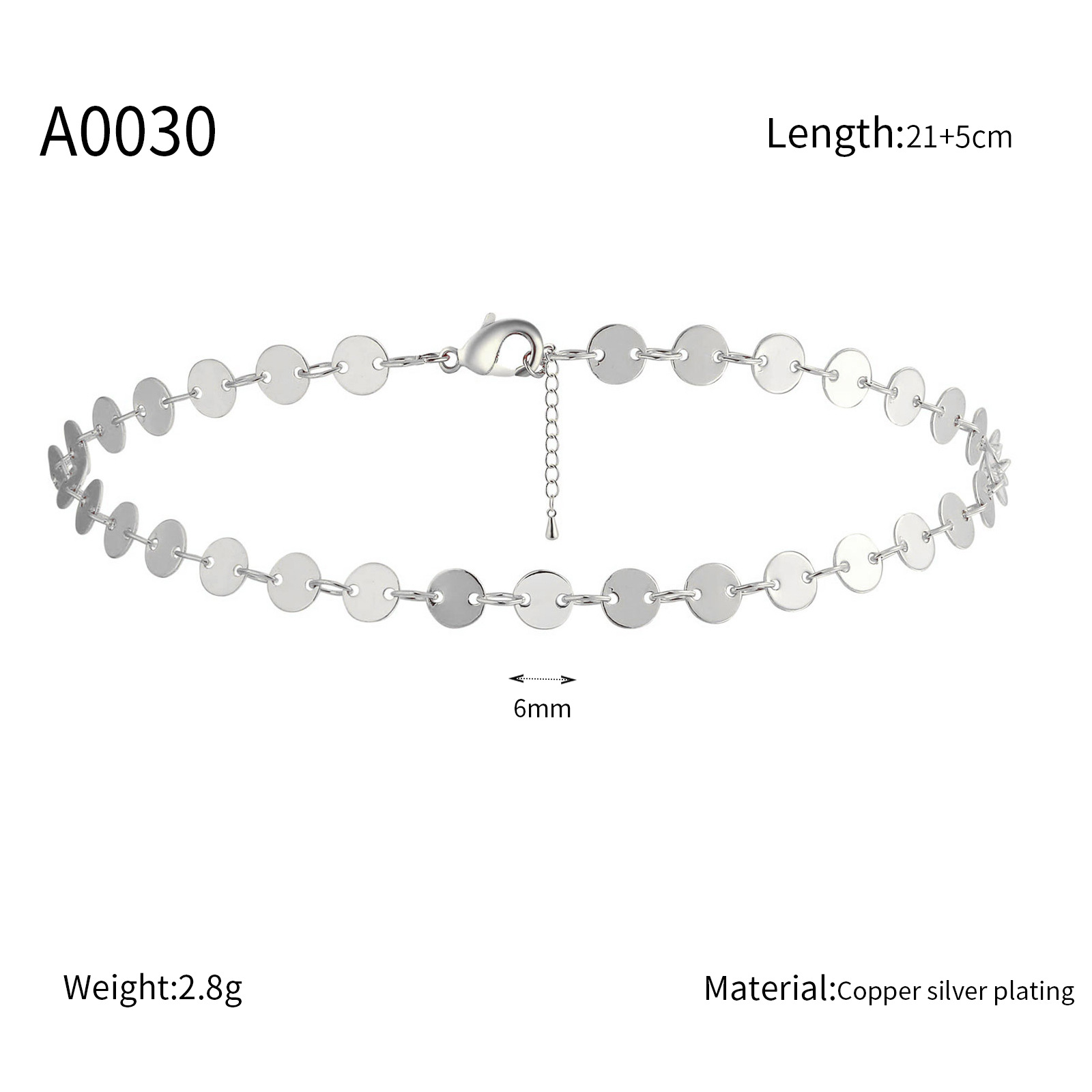 Women's Copper Plated Round Chain Anklet With 14K Real Gold Finish Colorfast Jewelry_voghion.com