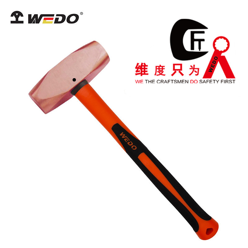 WEDO 维度 CO2207A紫铜塑柄欧式平锤 紫铜 也可做木柄