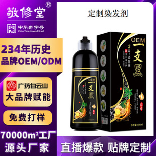 Customized Jingxiutang Hair Dye Bubble Dye Oem White to Black Plant Essence Natural Mild Hair Dye Processing